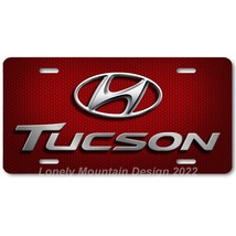 Hyundai Tucson Inspired Art on Red Hex FLAT Aluminum Novelty License Tag Plate - £14.14 GBP