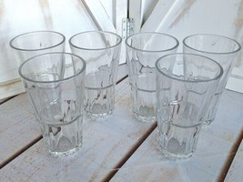 Set of 6- Libbey Duratuff Clear 5.25&quot; Tumbler Glasses Holds 10 Onces - £16.74 GBP