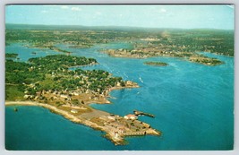 Postcard PORTSMOUTH NEW HAMPSHIRE Air Aerial View Portsmouth Harbor - £3.98 GBP
