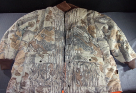 Realtree Trees Leaves Camo Hunting Orange Reversible Cold Weather Jacket 2XL - £35.24 GBP