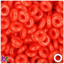 BeadTin Bright Red Opaque 14mm Ring Craft Beads (100pcs) - $3.29