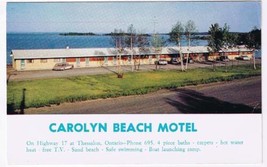 Ontario Postcard Thessalon Highway 17 Carolyn Beach Motel - £1.74 GBP