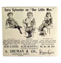 Shuman Corner Sara Sylvester 1894 Advertisement Victorian Clothing ADBN1bbb - $28.01 CAD