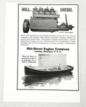 1928 Print Ad Hill-Diesel Engine Co. Marine Motors Lansing,Michigan - $10.96