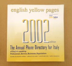 English Yellow Pages for Italy 2002 Annual Phone Book Directory - $39.60