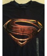 Man Of Steel Men&#39;s Shirt Superman 100% Cotton Black Size Small New! - $14.85