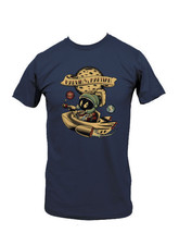 Looney Tunes Marvin The Martian Galaxy Navy Men&#39;s T-Shirt Size SMALL NEW... - $14.50