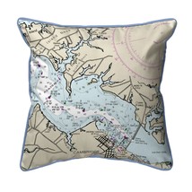 Betsy Drake Cambridge, MD Nautical Map Extra Large Indoor Outdoor Zippered - £63.22 GBP