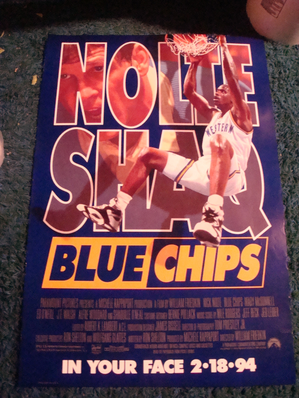 BLUE CHIPS - MOVIE POSTER WITH NICK NOLTE AND SHAQUILLE O&#39;NEAL  - $19.99