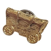 VTG Gold Tone Covered Wagon Pin Old West Cowboy Jewelry Lapel Pinback Jewelry - £7.43 GBP