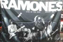 RAMONES Live at the Roxy FLAG CLOTH POSTER BANNER CD Punk - $20.00