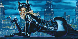 Cat On A Hot Tin Roof Lowbrow Art Canvas Giclee Print Mike Bell Corset Catwoman - £60.13 GBP+
