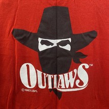 USFL Tulsa Outlaws 1983 VTG Football Shirt Red Single Stitch Logo 7 Medium - $63.00