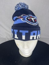 NFL Tennessee Titans Beanie Cap Hat Blue Football Fan Apparel - $274.39 MXN