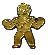 Fallout Robco Nerd Rage Perk Pin - Gold or Black Variant - Loot Crate - £8.00 GBP