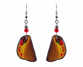 Taco Mexican Food Graphic Dangle Earrings - Womens Fashion Handmade Jewe... - £13.28 GBP