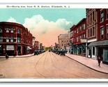 Morris Ave From Railroad Station Elizabeth New Jersey NJ UNP WB Postcard... - $5.89