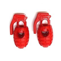 Dweebzilla 2 Pieces 3D Grenade Cord Lace Locks Drawstring Spring Stopper Toggle  - £7.64 GBP