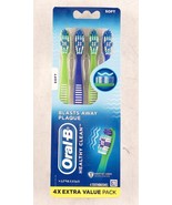 *Oral-B Blasts Away Plaque Manual Toothbrushes &#39;SOFT&#39; Extra Value Pack of 4 - $208.48 MXN
