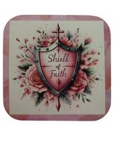  Christian Refrigerator Magnet – “Shield of Faith” – Pink Floral Armor o... - $6.62 CAD