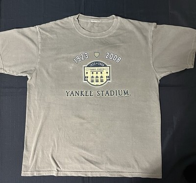 MLB New York Yankees Yankee Stadium 1923-2008 T Shirt Men's size Large Grey Item image 2