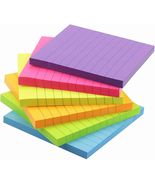 Lined Sticky Notes with Lines 4X4 Self-Stick Notes 6 Bright Color 6 Pads... - €10,03 EUR