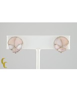 Sterling Silver Mother-of-Pearl Inlay Clip-On Earrings Beautiful - €135,16 EUR