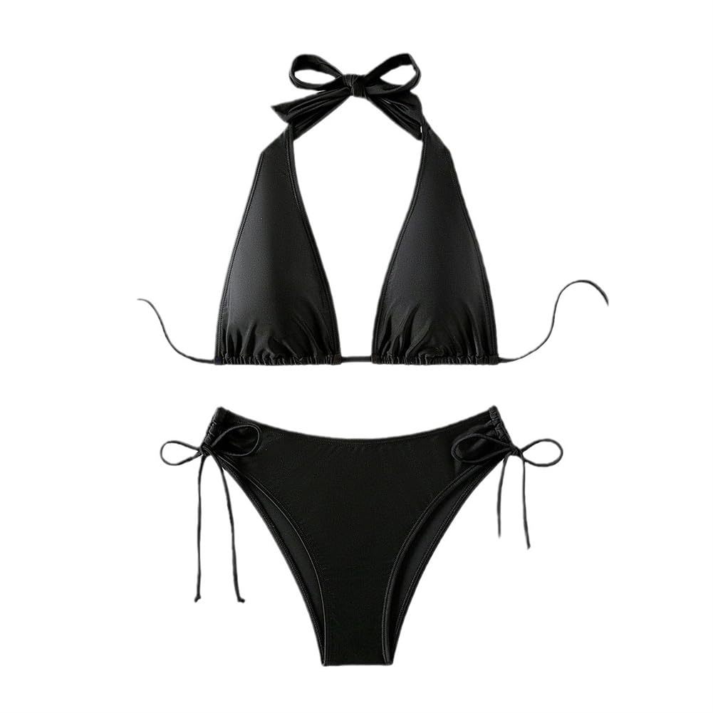Micro Bikinis Set Women Brazilian Triangle Swimwear Halter Swimming Cost... - $29.25