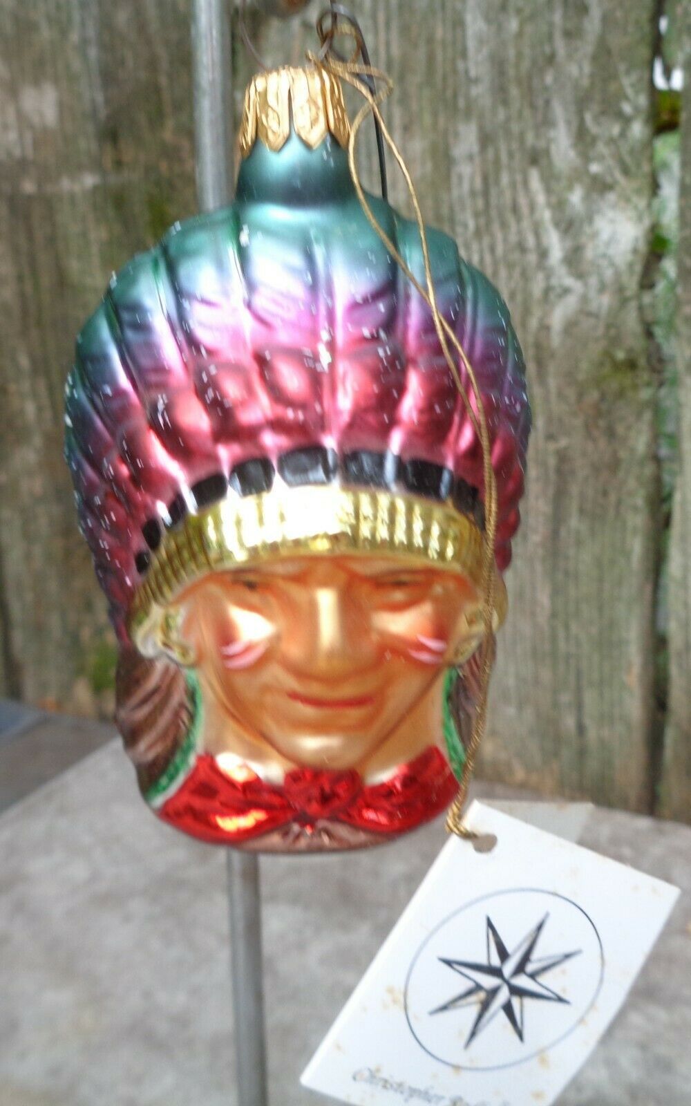 Christopher Radko "Indian Joe" Christmas Ornament - $35.00