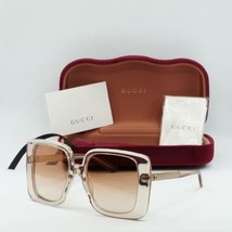 New Authentic GUCCI GG1314S 005 Transparent Sand/Brown Gradient 55-19-140 - £192.87 GBP