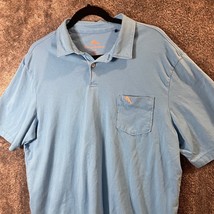 Tommy Bahama Shirt Mens Large Blue Polo Island Supima Cotton Golfer Relax Preppy - £10.95 GBP