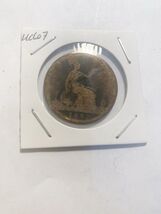 1892 UK  Great Britain penny Victoria Vintage Coin - $4.93 CAD