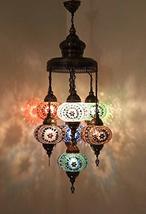 2021 Special Turkish Tiffany Mosaic Lamp Moroccan Lighting with 7 Globe Sultan C - £144.00 GBP