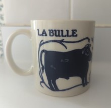 Vintage 1978 Taylor &amp; Ng SF La Vache &amp; La Bulle Cow Coffee/Tea Cup Mug Blue Rare - £34.79 GBP
