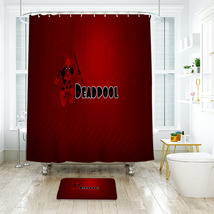 Deadpool 009 Shower Curtain Bath Mat Bathroom Waterproof Decorative - £18.32 GBP+
