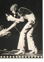 David Cassidy teen magazine pinup clipping touching a fans hand on stage... - $3.50