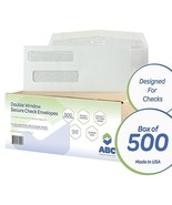 Abc Double Window Security Envelopes for QuickBooks Checks, 500 Envelopes - $32.01