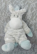 Demdaco Nat &amp; Jules Giraffe Preston Baby Blue Grey Gray 14&quot; Plush Stuffed Lovey - $17.81