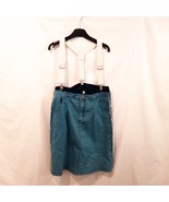 Girls Skirt Sizes 3, 8 & 14 Crew Kids NWT Suspenders Pencil Straight Midi Denim - $7.00