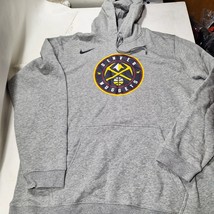 Gray Nike Denver Nuggets Hooded Sweatshirt Hoodie Men&#39;s XXL 2XL - $602.12 MXN