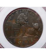 Belgium 1831 Léopold I Copper 5 Centimes Cent Coin - $324.36 MXN