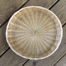 Woven Wicker Serving Tray Boho Decor Wall Art Round 14&quot; - £9.34 GBP