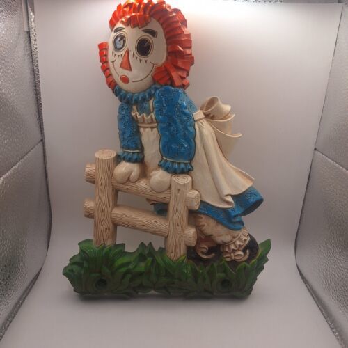 Raggedy Ann 1977 Bobbs Merrill Co Syroco Wall Hanging 12” Decor - $10.80