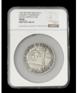 1962 Seattle World&#39;s Fair Century 21 Expo US Graded Large Silver Medal N... - $764.96 CAD