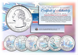 2009 DC &amp; US TERRITORIES Quarters HOLOGRAM ** 6-Coin Set ** STATEHOOD w/... - £14.56 GBP