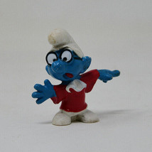 Smurfs 20016 Judge Brainy Smurf Vintage Figure PVC Toy Figurine Peyo - £5.55 GBP