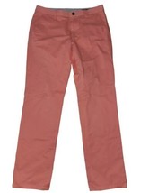 Bonobos Slim Chino Pants Mens 33x32 Slim Fit Salmon Pink Flat Front   - $31.04