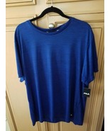FILA Essentials Men's Blue/Black Heather Shirt, Size XXL - $20.00
