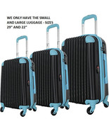 SET OF 2 Brio Luggage Hardside Spinner Expandable Suitcase #808, Black/Blue - $135.82 CAD