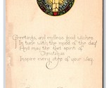 Auguri di Natale Vetrata Finestra Croce Poesia DB Cartolina Y9 - $3.03